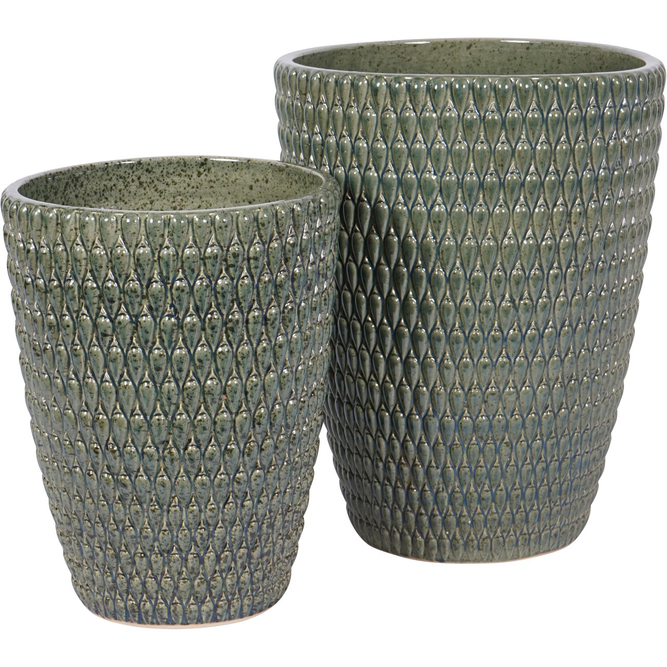 Mediterranean Reactive Glaze Ceramic Green Planter